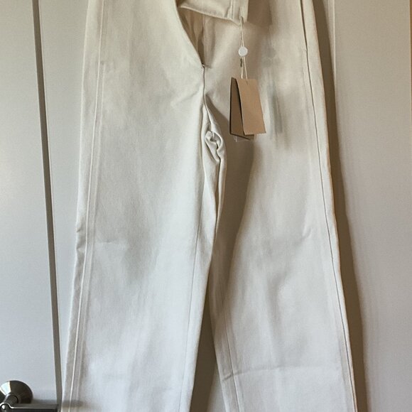 LVIR Ivory linen stitched pants L - Picture 1 of 4